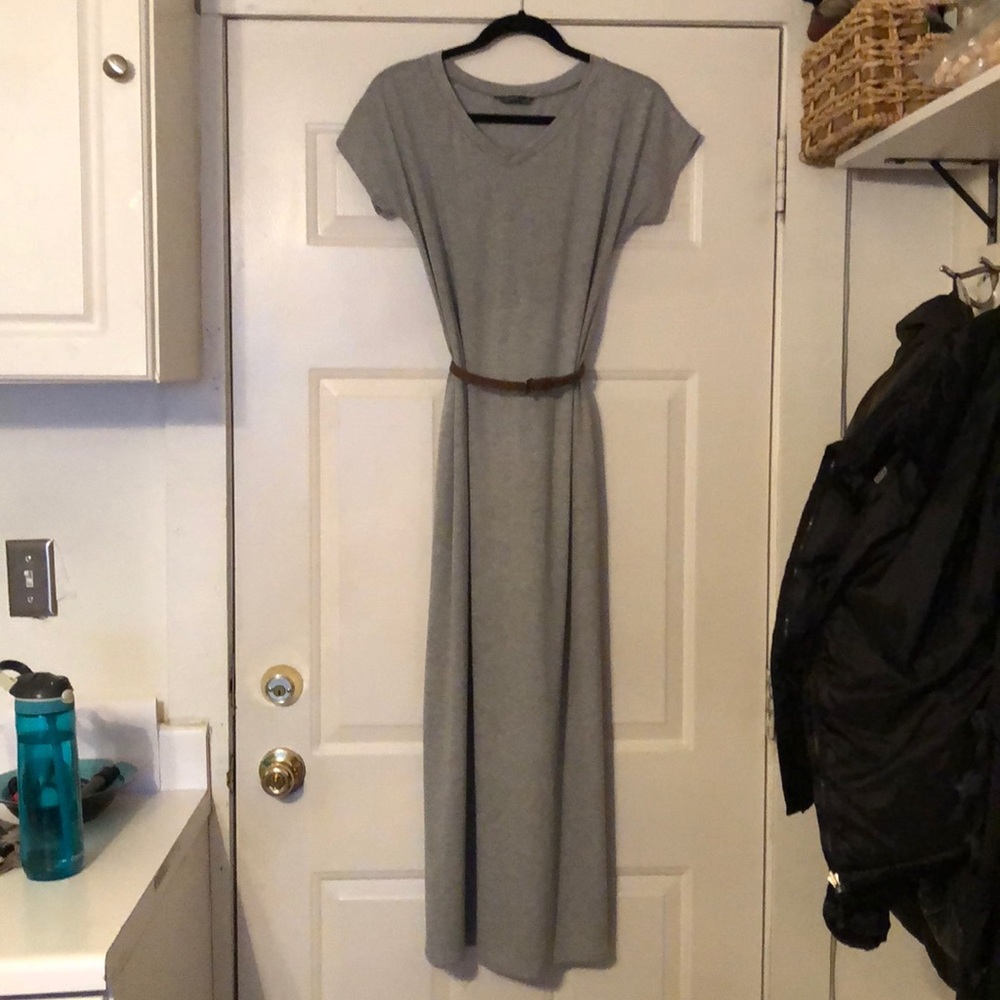 Maxi grey T-shirt dress